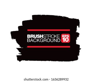 black vector brushstroke background, vector illustration
