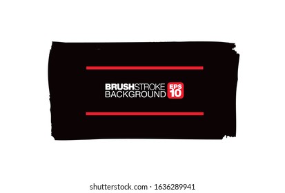 black vector brushstroke background, vector illustration