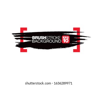 black vector brushstroke background, vector illustration