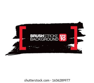 black vector brushstroke background, vector illustration