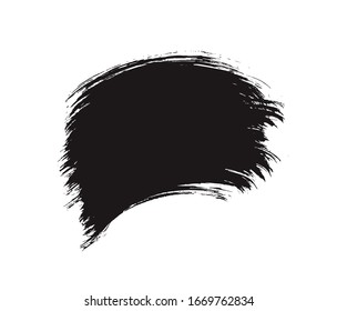black vector brushstroke background, vector illustration