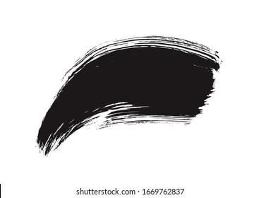 black vector brushstroke background, vector illustration