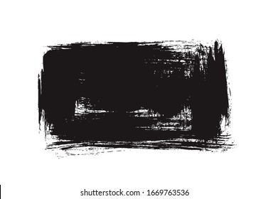 black vector brushstroke background, vector illustration