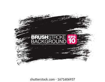 black vector brushstroke background, vector illustration