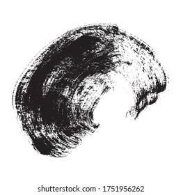 black vector brushstroke background, vector illustration