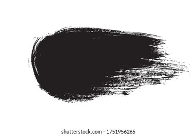 black vector brushstroke background, vector illustration