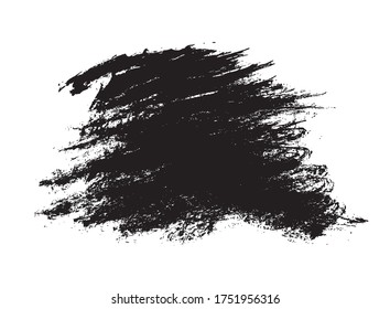 black vector brushstroke background, vector illustration