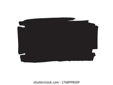 black vector brushstroke background, vector illustration