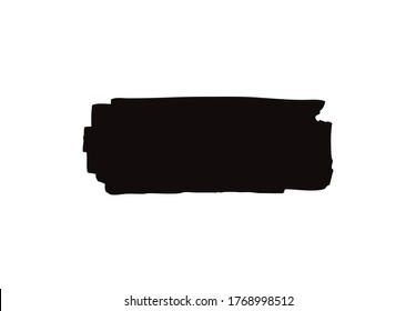 black vector brushstroke background, vector illustration