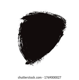 black vector brushstroke background, vector illustration