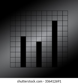  Black Vector Business Growing Chart Presentation Icon
