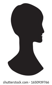 Black vector bust man silhouette