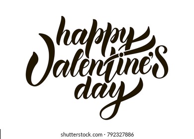 Black vector calligraphy text "Happy Valentines Day" as lettering typography icon for valentine background. Modern calligraphy for special discount, market, store, decorations, movie, greeting card
