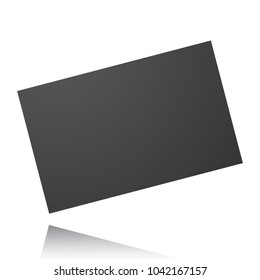 Black vector card isolated on a white background