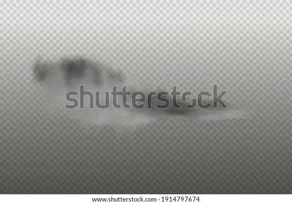 Black vector cloudiness ,fog or smoke on\
dark checkered background.Set of Cloudy sky or smog over the\
city.Vector\
illustration.