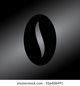 Black Vector coffee bean 