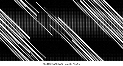 black vector cover with stright stripes. Glitter abstract illustration with colored sticks. The pattern for ad, booklets, leaflets.