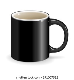 black vector cup object drink ceramic