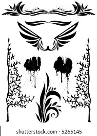 Black vector for design.