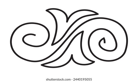 Black vector design  illustration. Vintage EPS-10