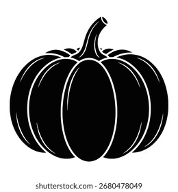 Black vector design of pumpkin