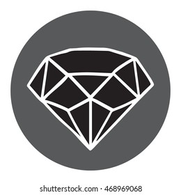 Black vector diamond, can be used as logotype