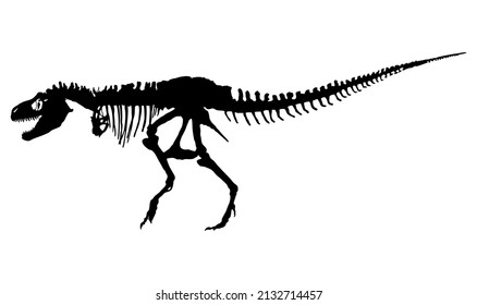 black vector dinosaur fossil structure