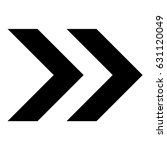 Black vector double chevrons pointing right