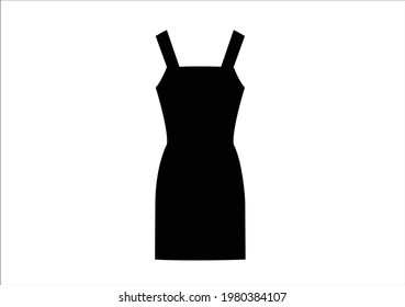 black vector dress hand drawn