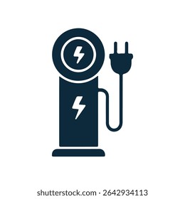 Estação Eletro Vetor Preto - EV e E-Bike Carregador