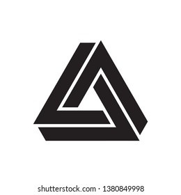 Black Vector Endless Triangle Logo