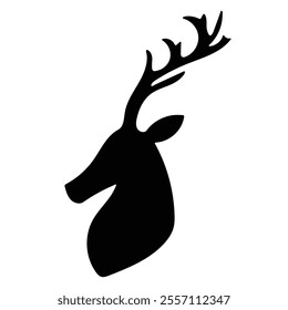 Black vector Evergreen flat style. Christmas tree without decoration. Vector illustration isolated on white background stock illustration