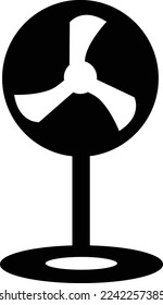is a black vector fan icon