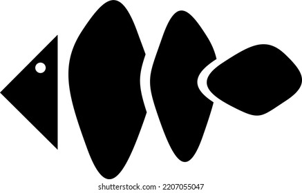 Black Vector Fish, Abstract, Logo