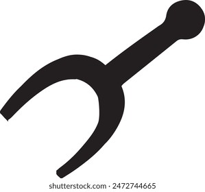 black vector fork illustration art