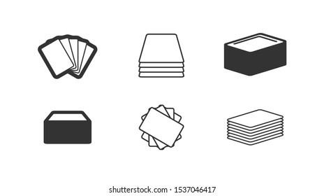 Black vector game cards icon set. Eps10