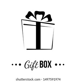 BLACK VECTOR GIFT WRAP ON WHITE BACKGROUND