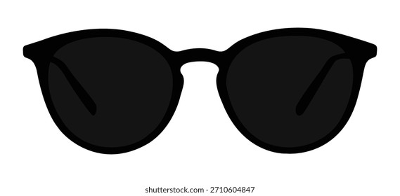 Arte negro de las gafas de Vector con el vidrio negro 