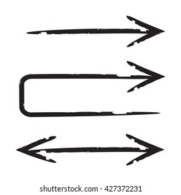 black vector grunge arrows