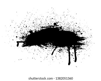 black vector grunge background, vector illustration