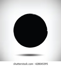 Black vector grunge circle background