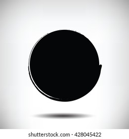 Black vector grunge circle background