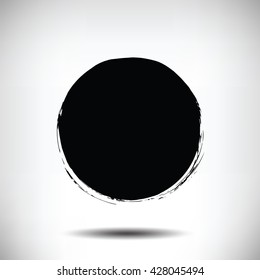 Black vector grunge circle background