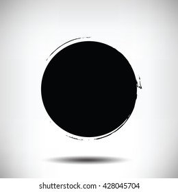 Black vector grunge circle background