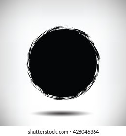 Black vector grunge circle background