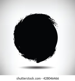 Black Vector Grunge Circle Background Stock Vector (Royalty Free ...