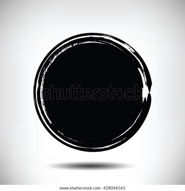 Black Vector Grunge Circle Background Stock Vector (Royalty Free) 428046565