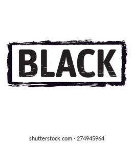Black vector grunge stamp BLACK