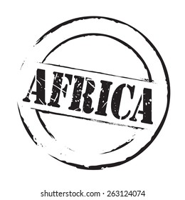 Black vector grunge stamp AFRICA