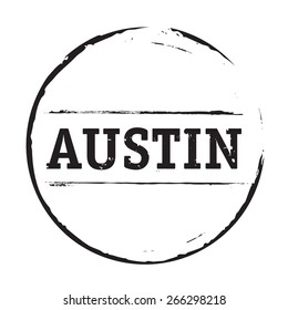 Black vector grunge stamp AUSTIN